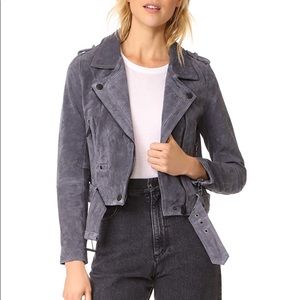 Blank NYC Suede Moto Jacket - Grey
